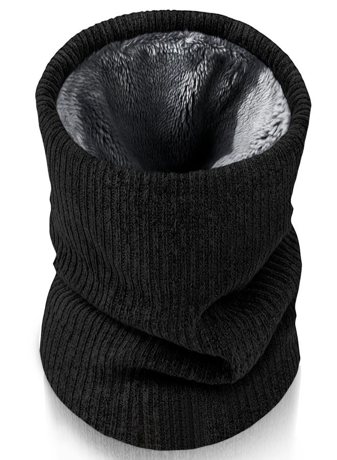 EPIMA Winter Neck Warmer for Men & Women, Fleece Neck Gaiter Face Scarf Hunting essentials, Outdoor Gear Thick Windproof Gaiter Mask for Cold Weather Sports, Nose Warmer, Black - Image 1